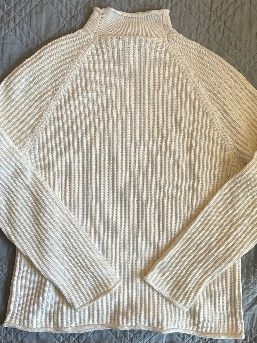 J. CREW Summer RollneckT™ ribbed sweater in Ivory Size M $118 CT575